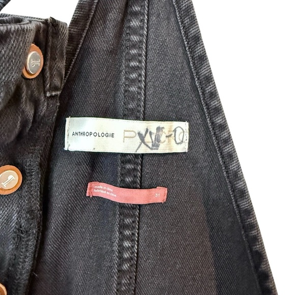 Anthropologie Pilcro Black Wash Painters Women’s Strappy Denim Overalls Sz 31 - Picture 15 of 15